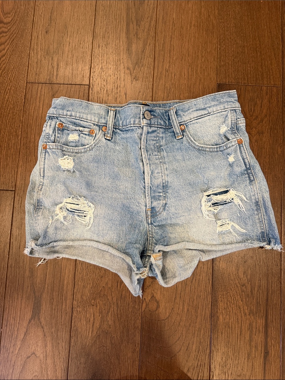 GAP Light Blue Distressed Denim Cutoff Shorts Size 29 - C70-009